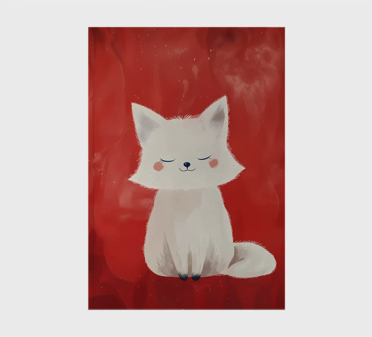 Calm Kitty Red notebook by Manh beo