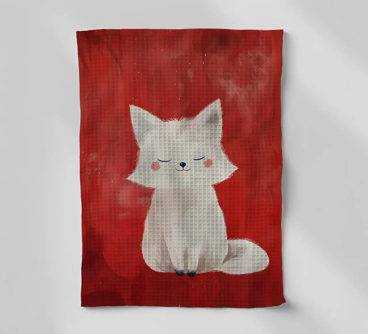 Calm Kitty Red canovaccio da cucina da Manh beo