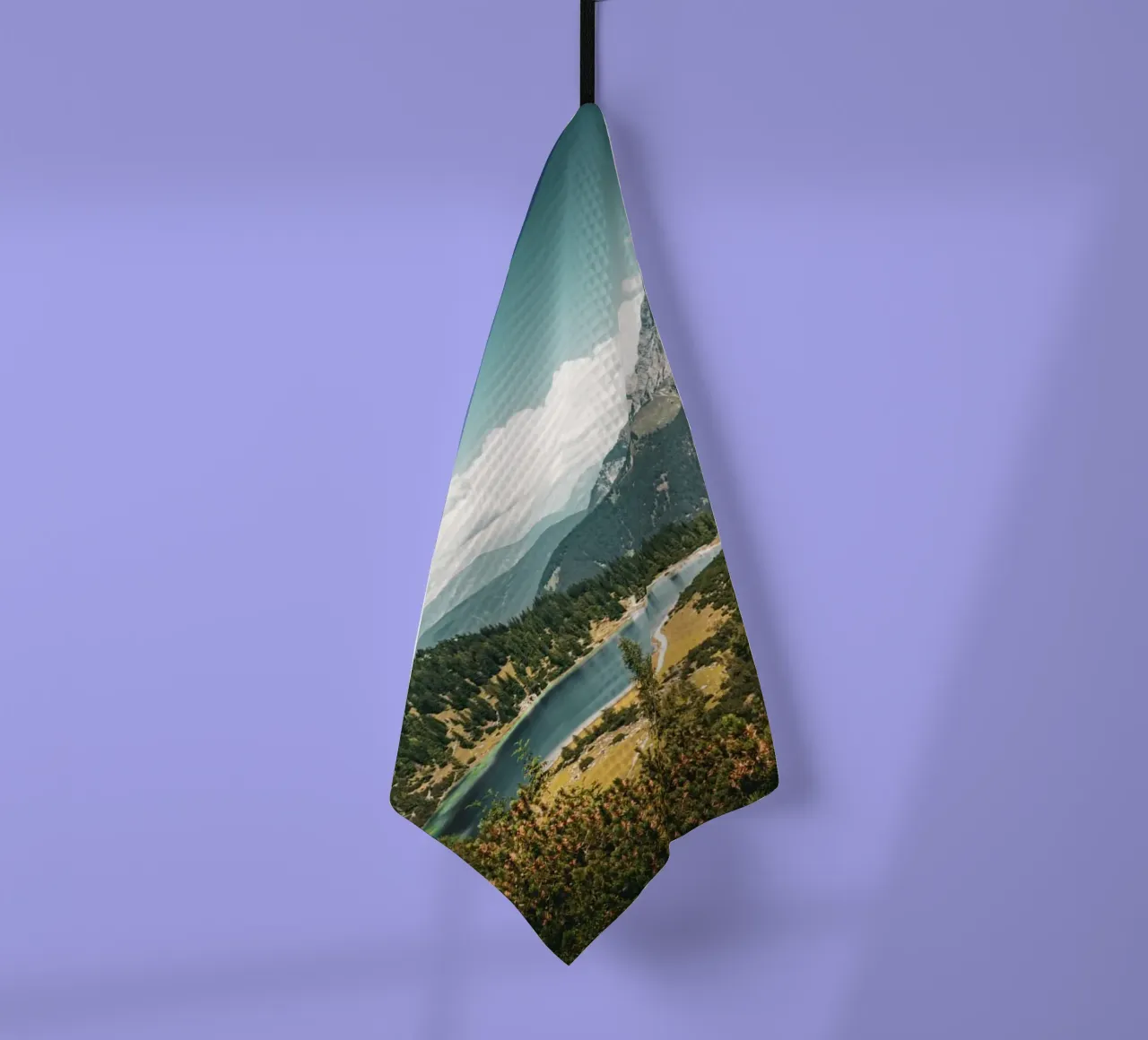 Bergsee tea towel by Flo Klein