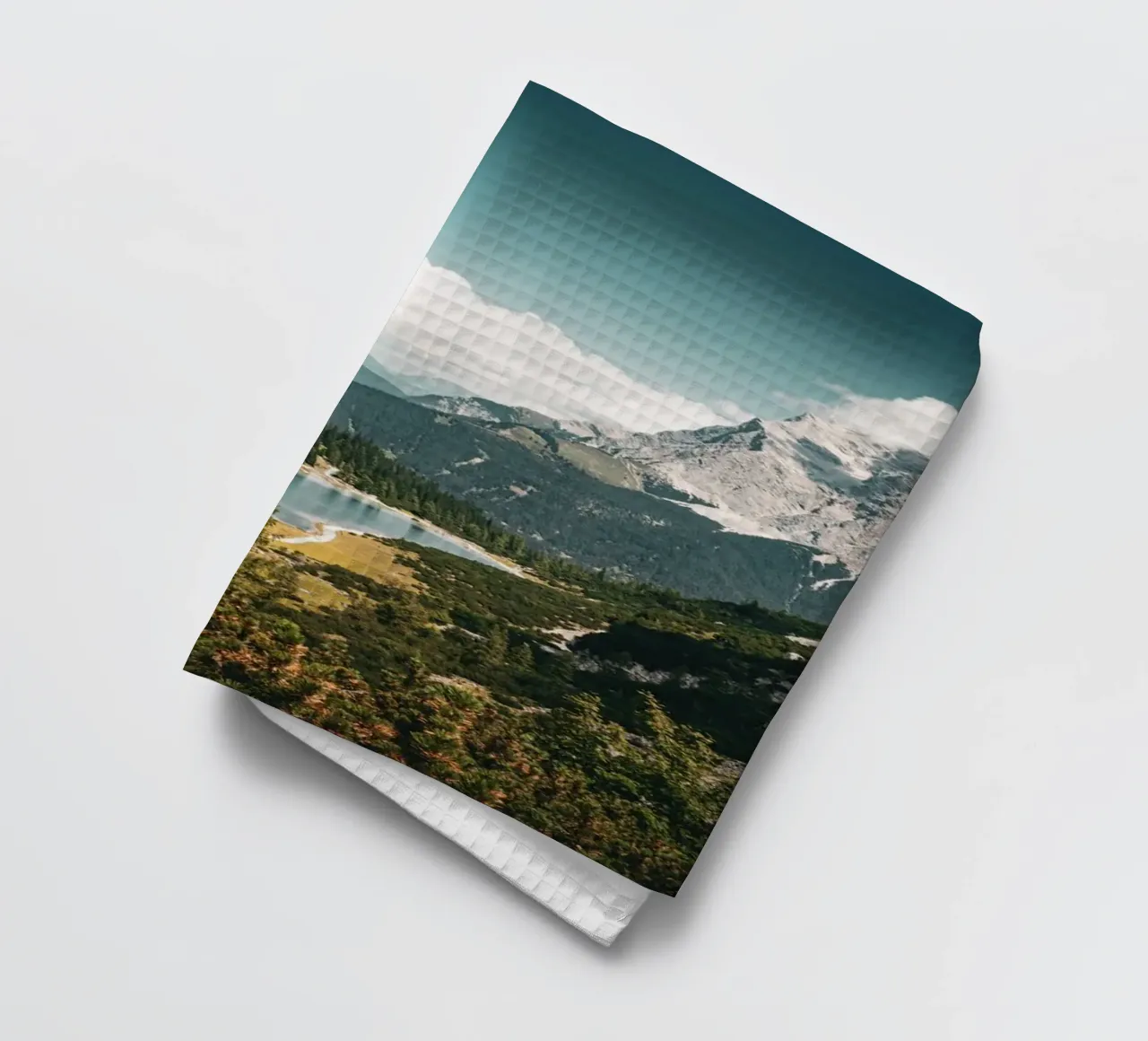 Bergsee tea towel by Flo Klein