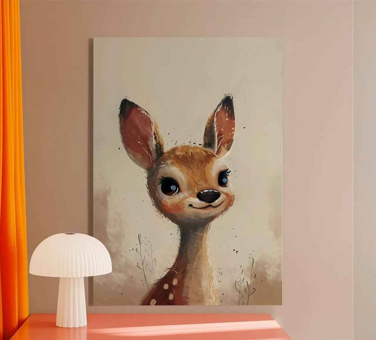 Il cerbiatto affascinante_ Un incontro stravagante nel bosco plexiglass da Manh beo