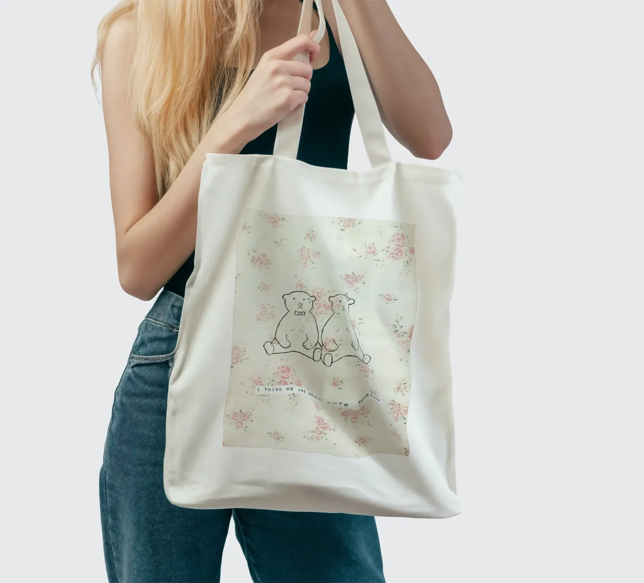 I Think We Are Really Cute Together tote bag de Ingrid Beddoes