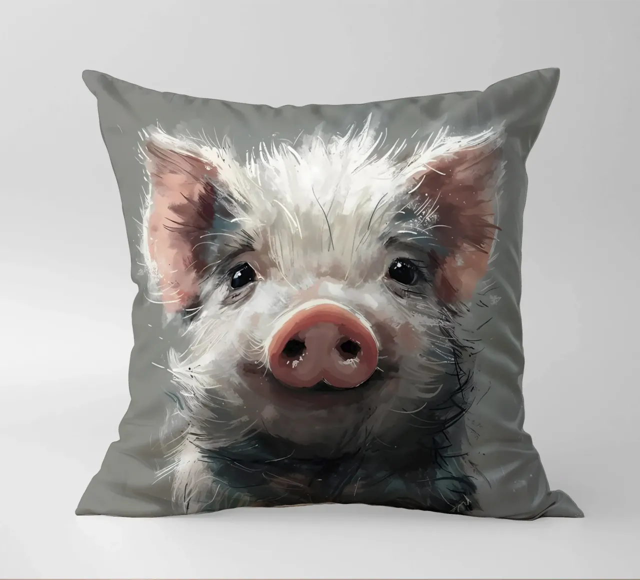 Charming Piglet Art decorative cushion by Manh beo