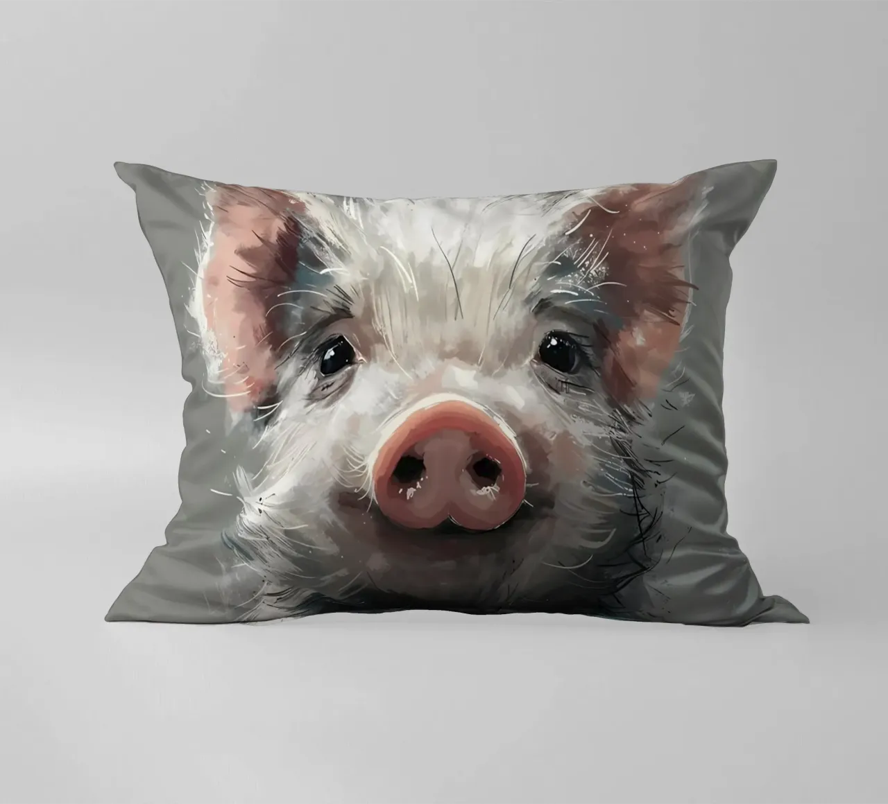 Charming Piglet Art decorative cushion by Manh beo
