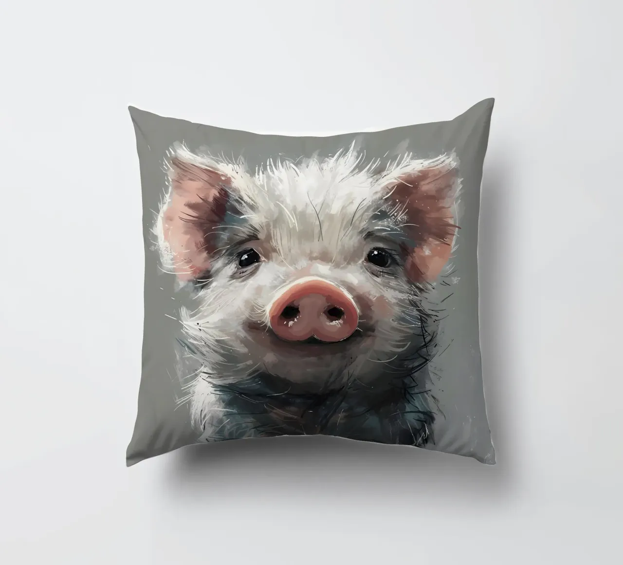 Charming Piglet Art decorative cushion by Manh beo