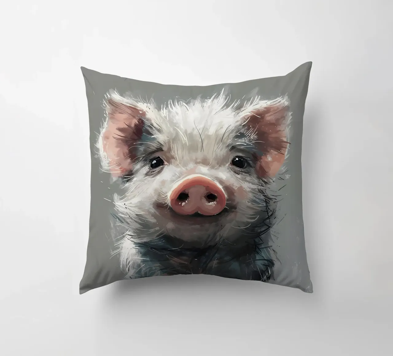 Charming Piglet Art decorative cushion by Manh beo