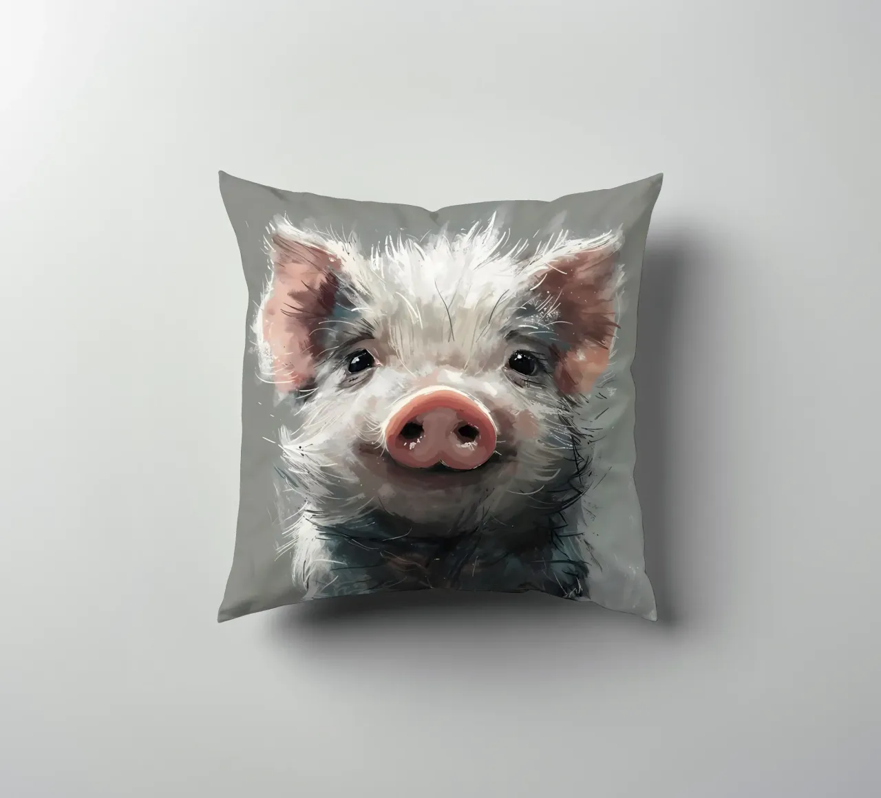 Charming Piglet Art decorative cushion by Manh beo