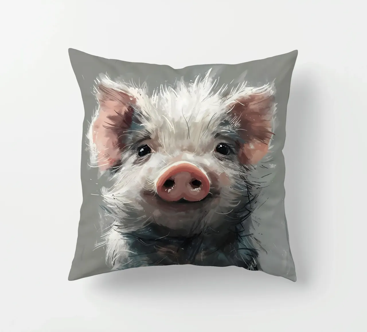 Charming Piglet Art decorative cushion by Manh beo