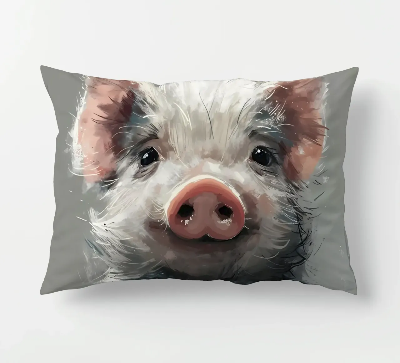 Charming Piglet Art decorative cushion by Manh beo