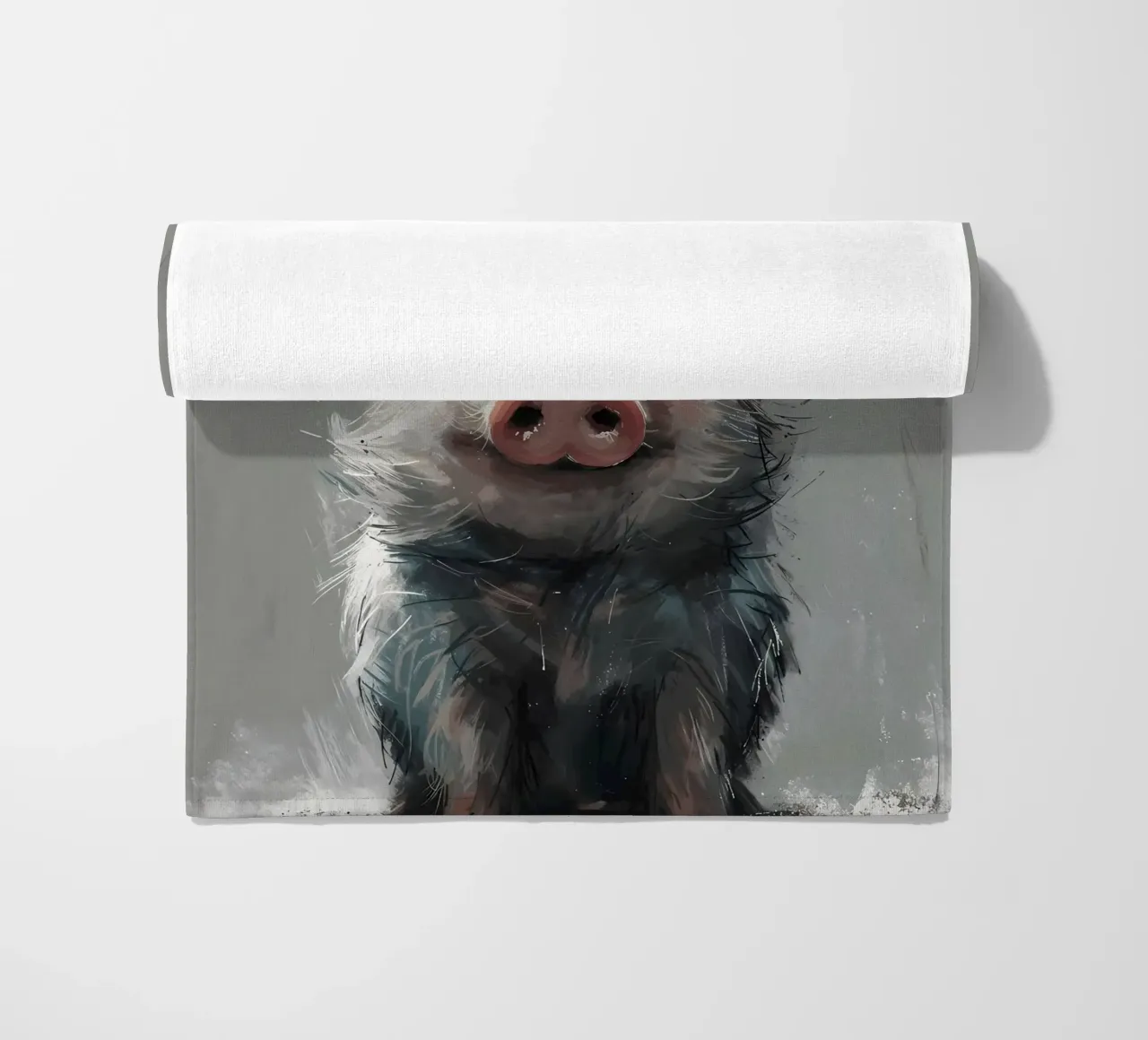 Charming Piglet Art beach towel by Manh beo