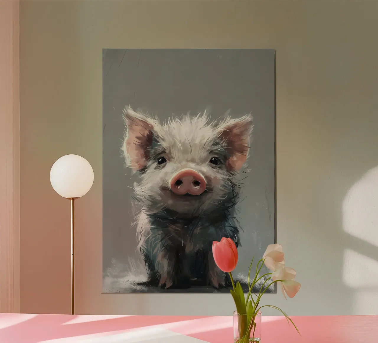 Charming Piglet Art poster by Manh beo