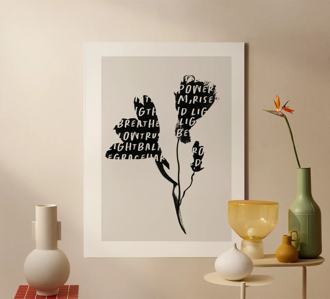 Golden Mantras No 17 canvas met Baklijst van treechild