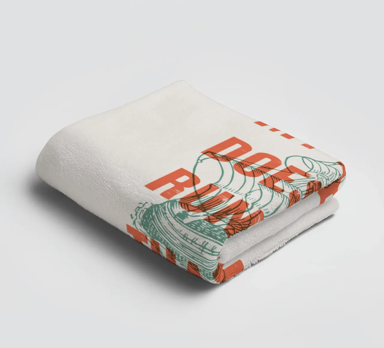 My boat doesn't run on thanks! towel by Vintagrafica