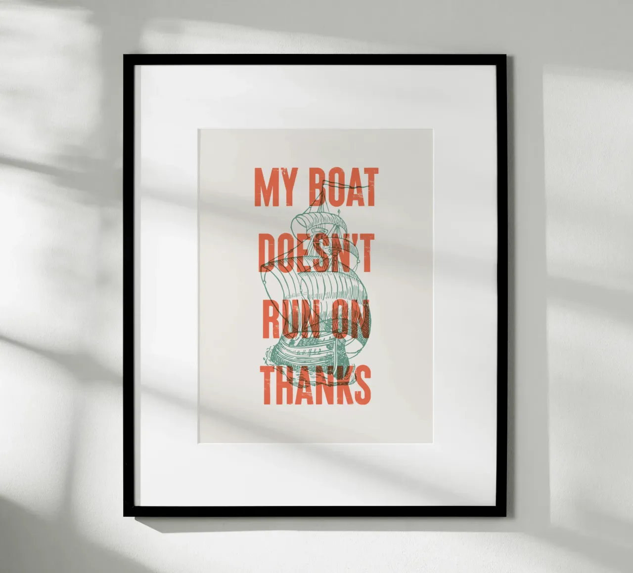 My boat doesn't run on thanks! hahnemühle by Vintagrafica