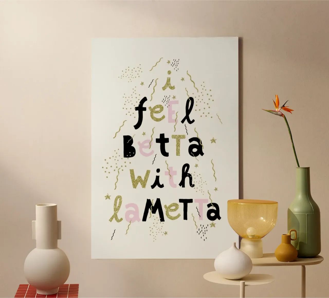 Betta Lametta tela con Cornice a cassetta da typealive