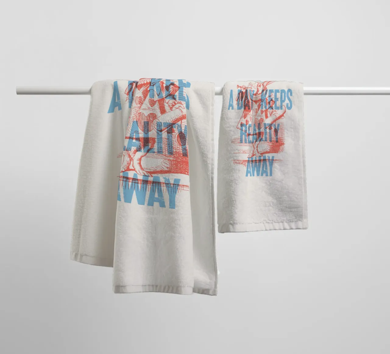 A book a day keeps reality away towel by Vintagrafica