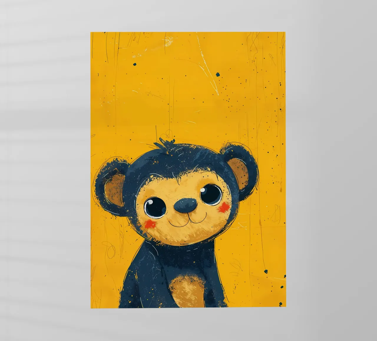 Cheeky Monkey Art_ Vibrant Mischief pellicola backlit da Manh beo