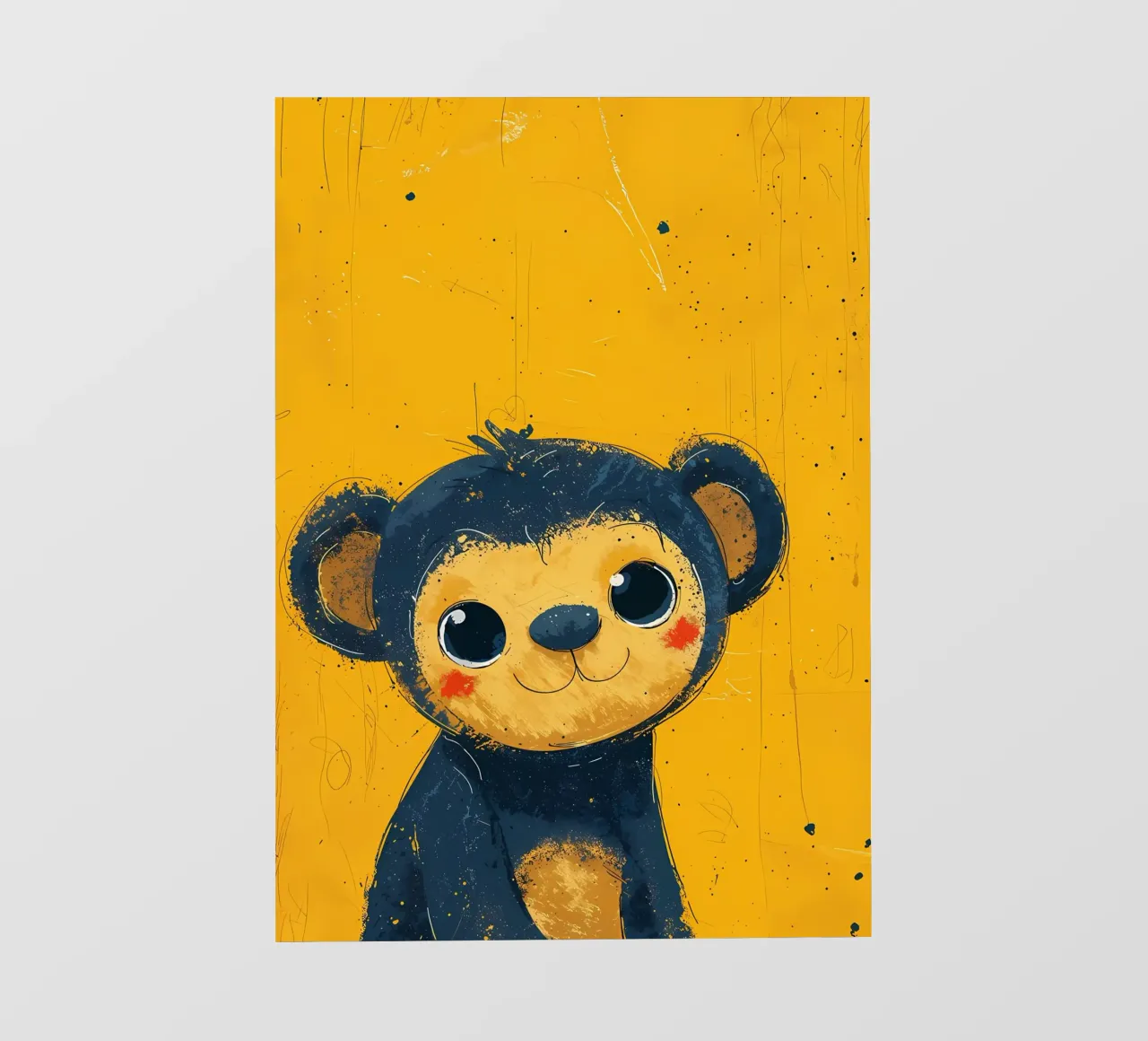 Cheeky Monkey Art_ Vibrant Mischief telo in pvc da Manh beo