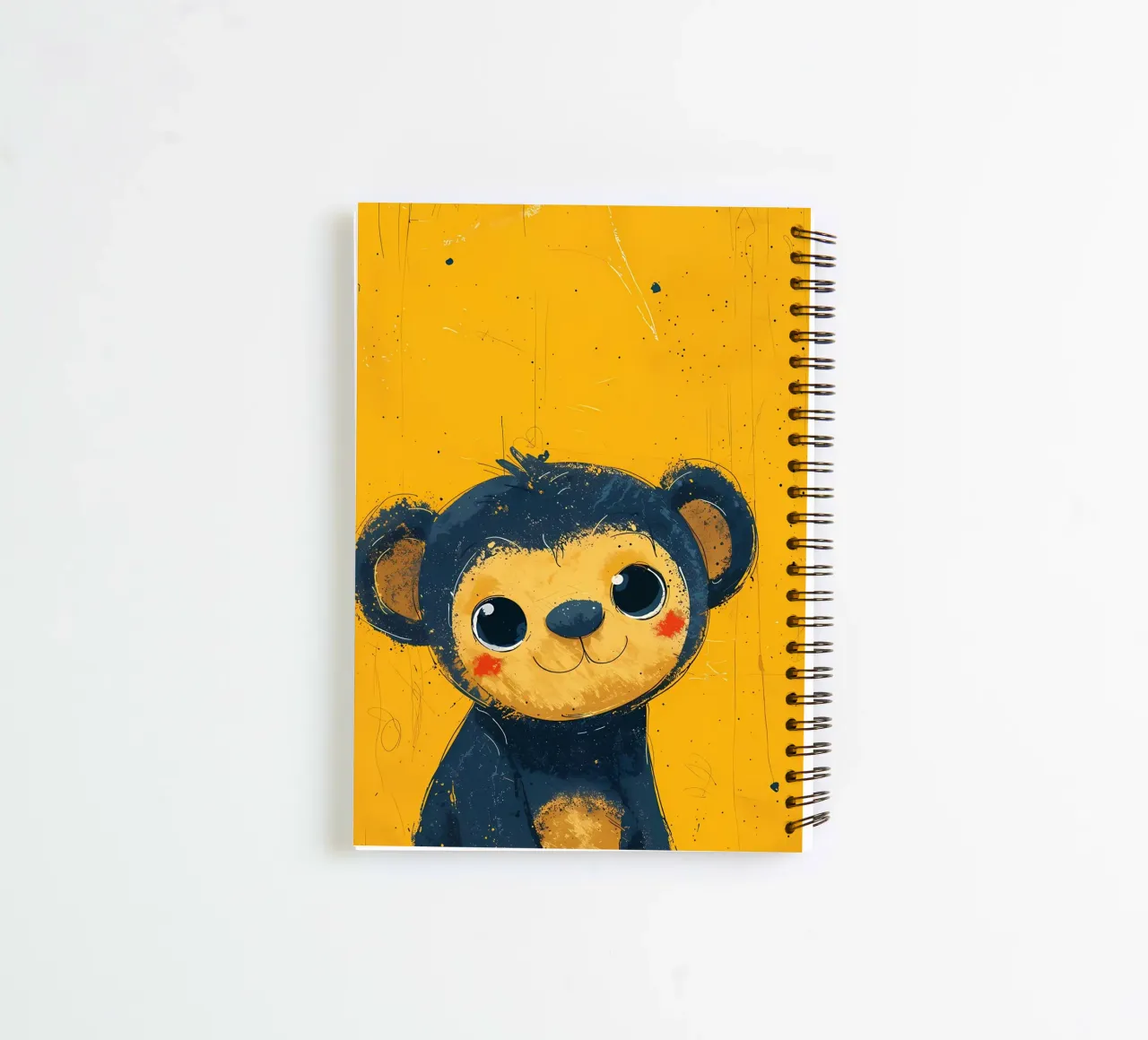 Cheeky Monkey Art_ Vibrant Mischief spiral notebook by Manh beo