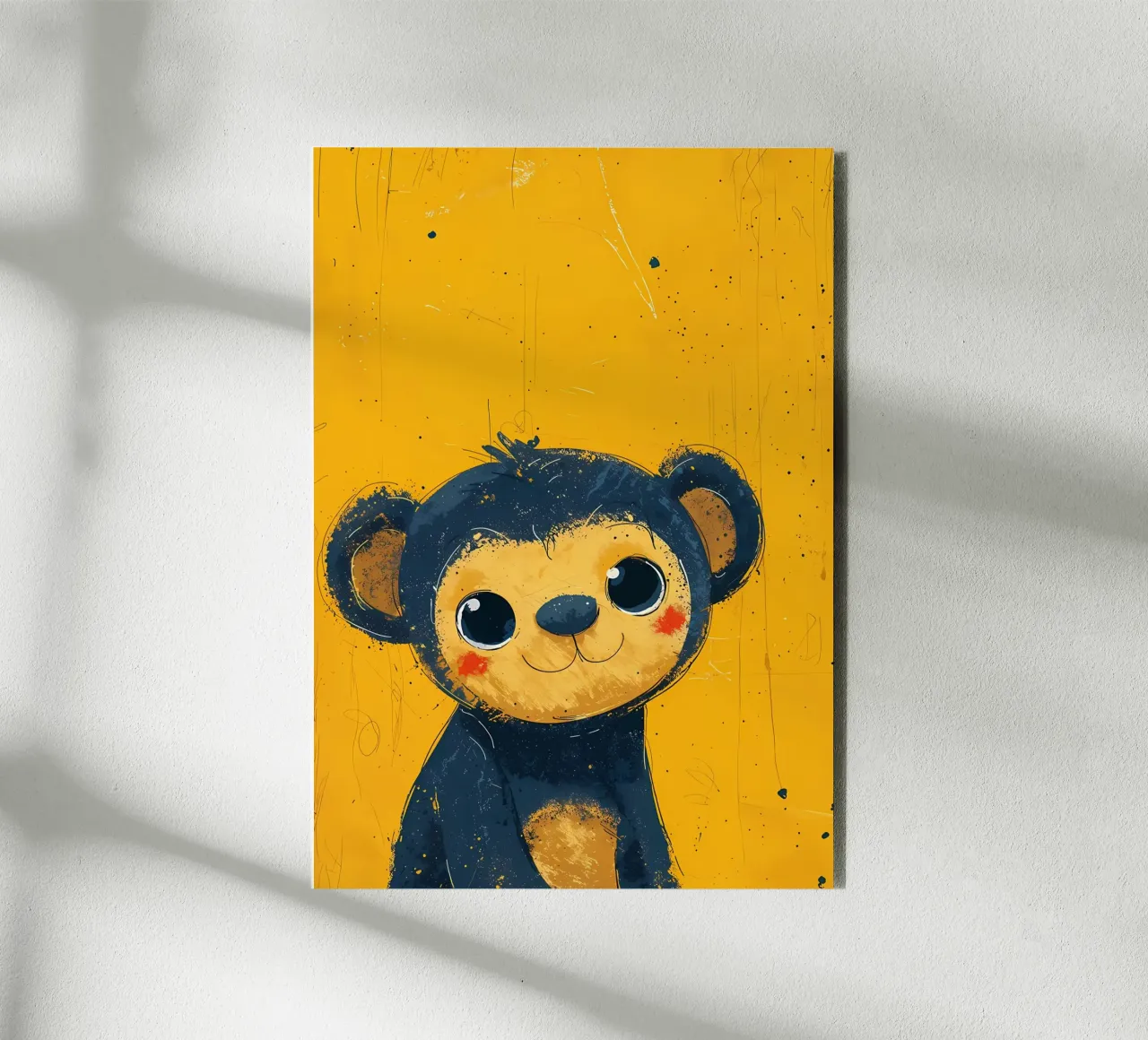 Cheeky Monkey Art_ Vibrant Mischief alluminio dibond da Manh beo