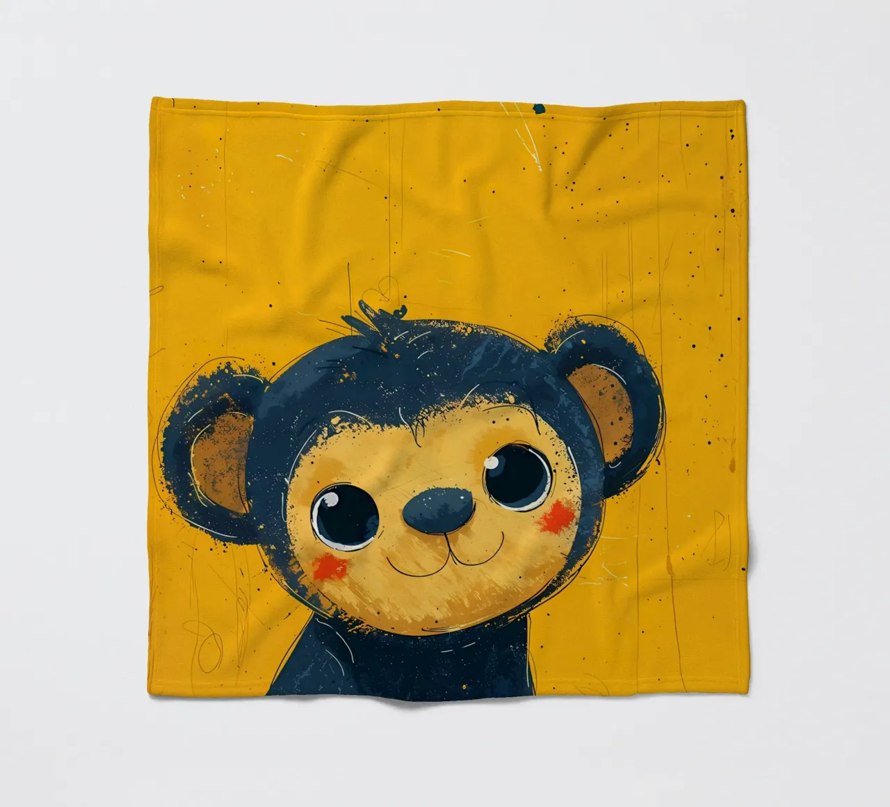 Cheeky Monkey Art_ Vibrant Mischief coperta in pile da Manh beo