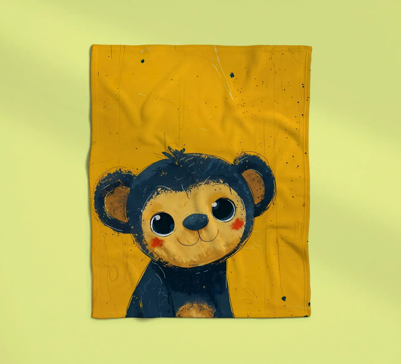 Cheeky Monkey Art_ Vibrant Mischief coperta in pile da Manh beo