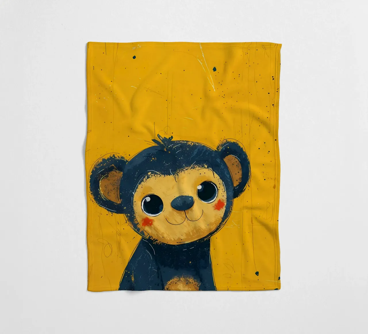 Cheeky Monkey Art_ Vibrant Mischief coperta in pile da Manh beo