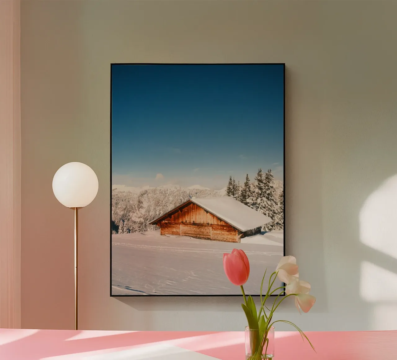 Winter Alpine Cabin plexiglass da FujiSwiss