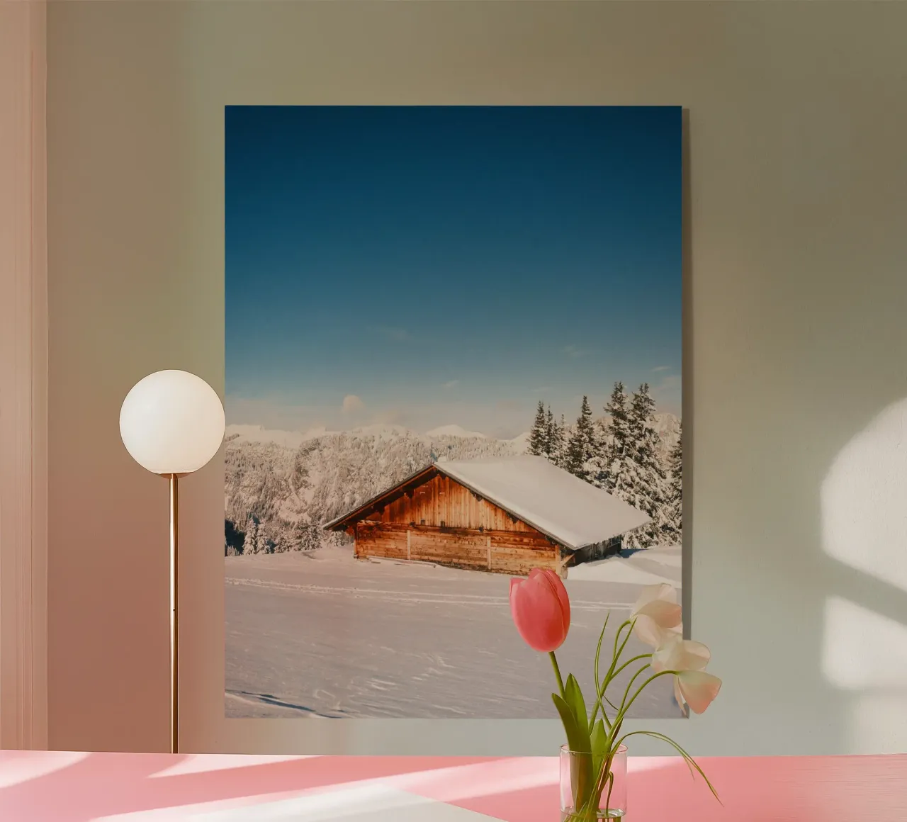 Winter Alpine Cabin plexiglass da FujiSwiss