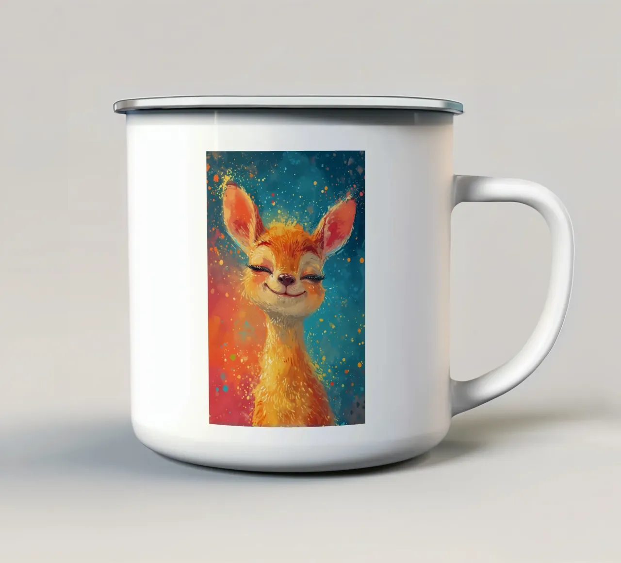 Allegro cerbiatto stellato tazza in smalto da Manh beo