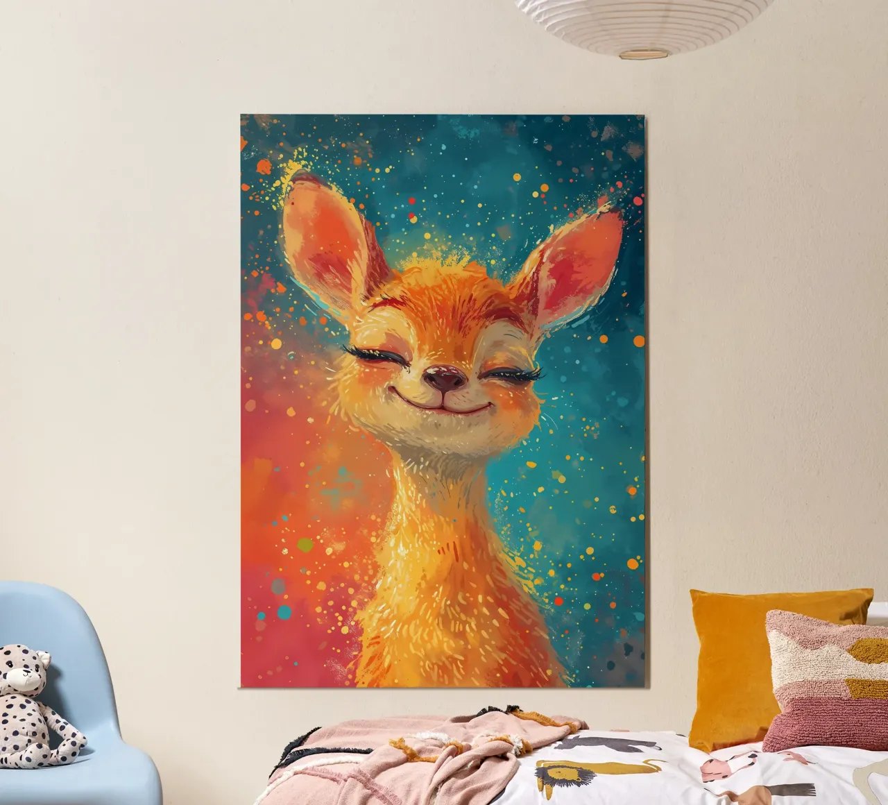Allegro cerbiatto stellato poster con telaio in plastica da Manh beo