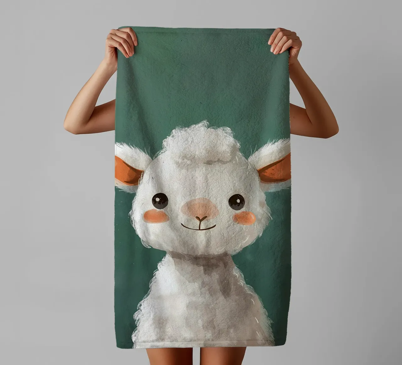 Allegro ritratto di alpaca asciugamano da bagno da Manh beo