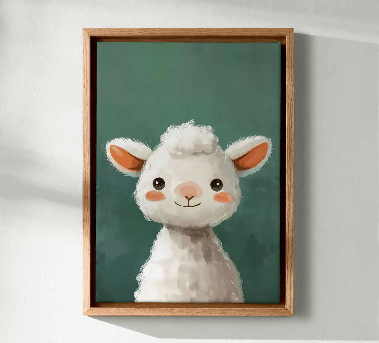 Allegro ritratto di alpaca tela con Cornice a cassetta da Manh beo