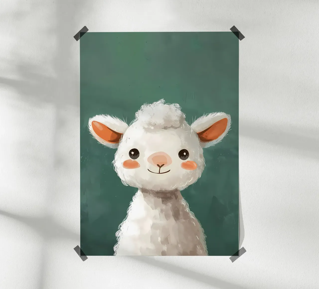 Allegro ritratto di alpaca poster da Manh beo