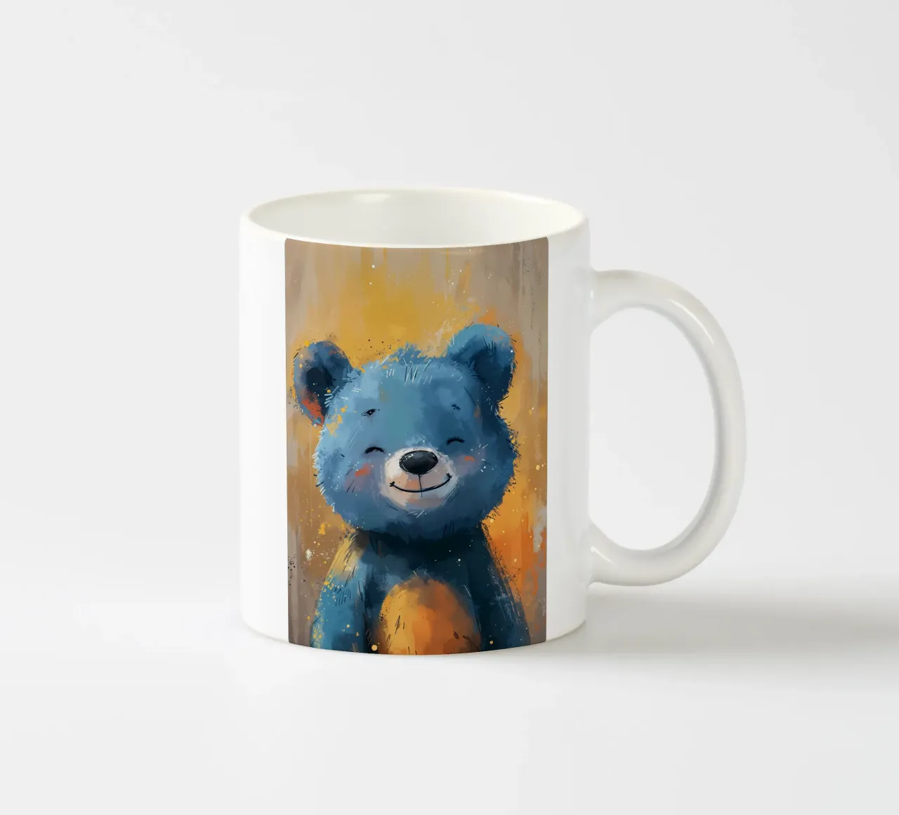 Orso blu allegro tazza in ceramica da Manh beo