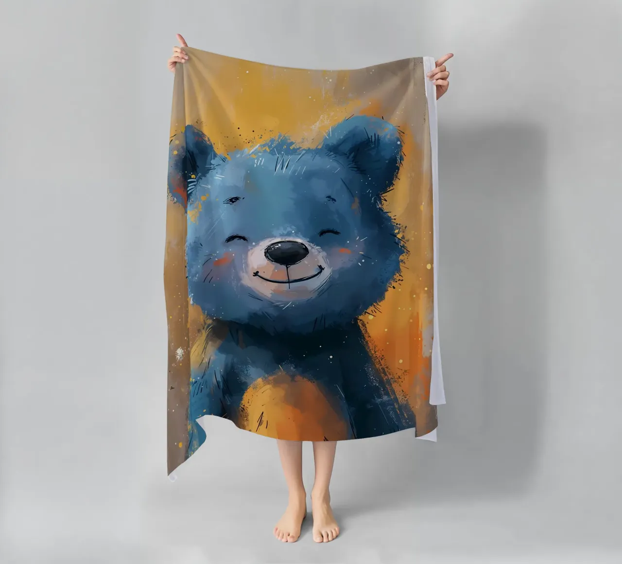 Orso blu allegro telo mare da Manh beo