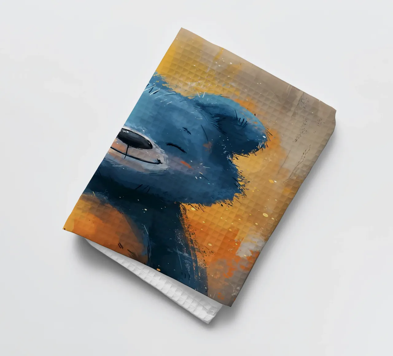 Orso blu allegro canovaccio da cucina da Manh beo