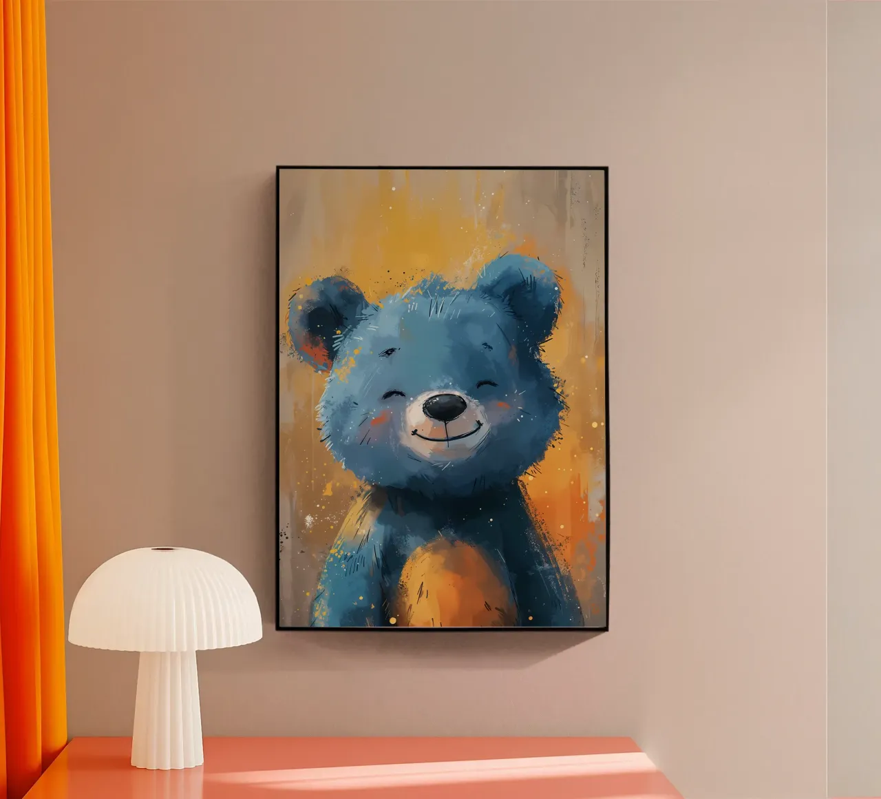 Orso blu allegro plexiglass da Manh beo