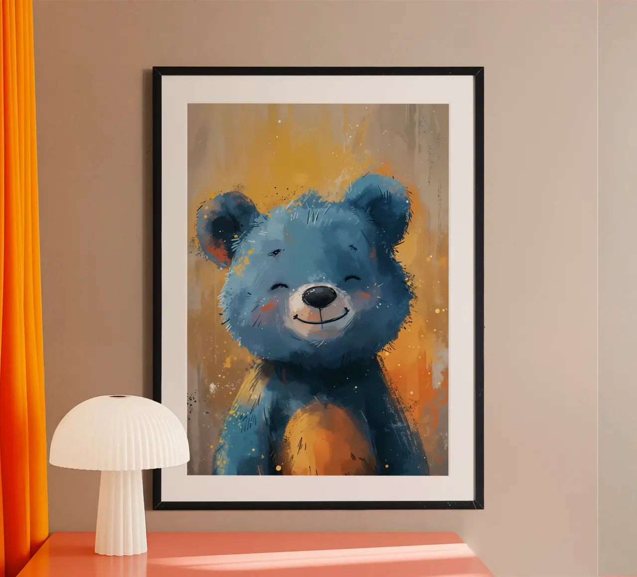 Orso blu allegro carta hahnemühle da Manh beo