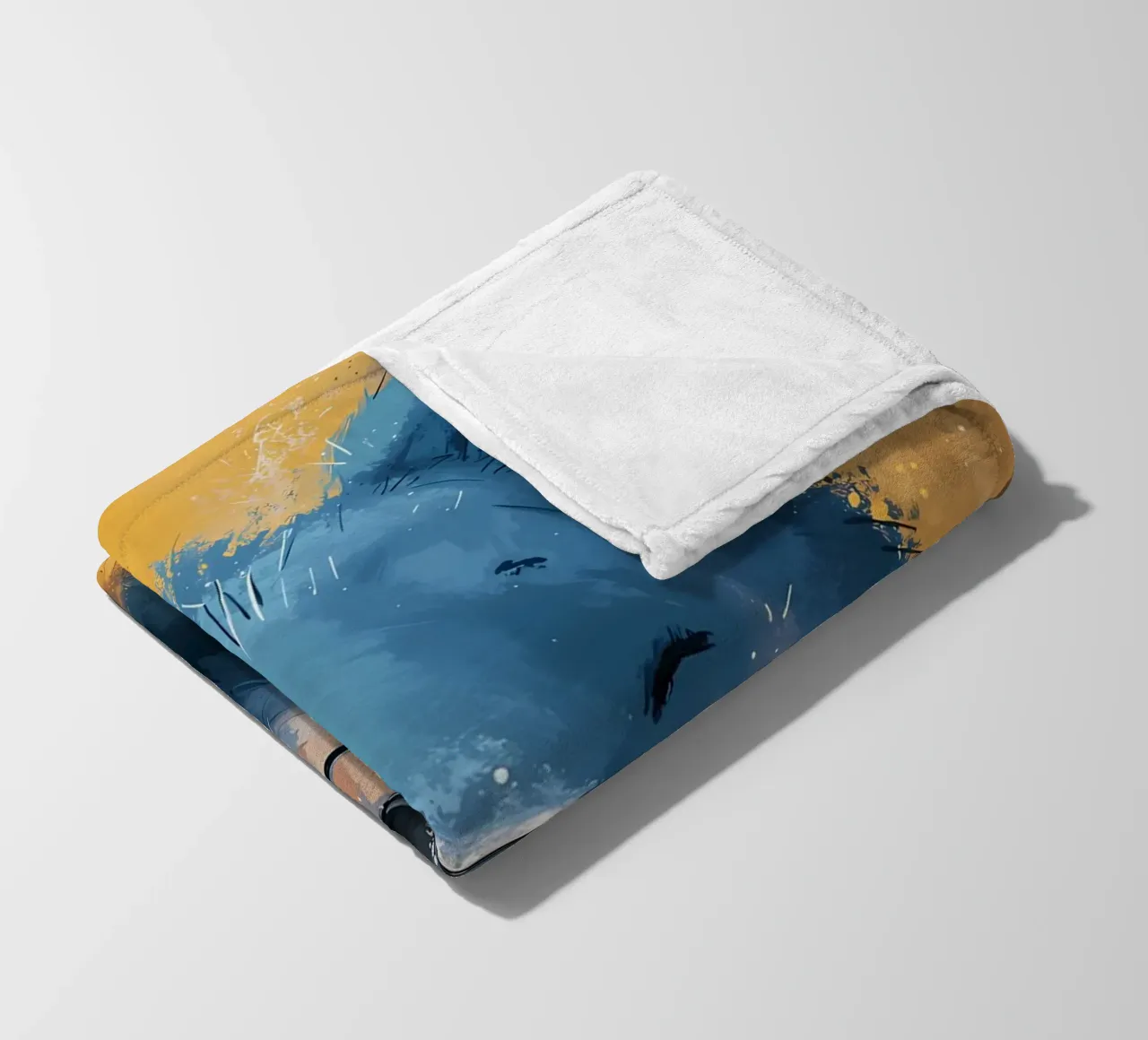 Orso blu allegro coperta in pile da Manh beo