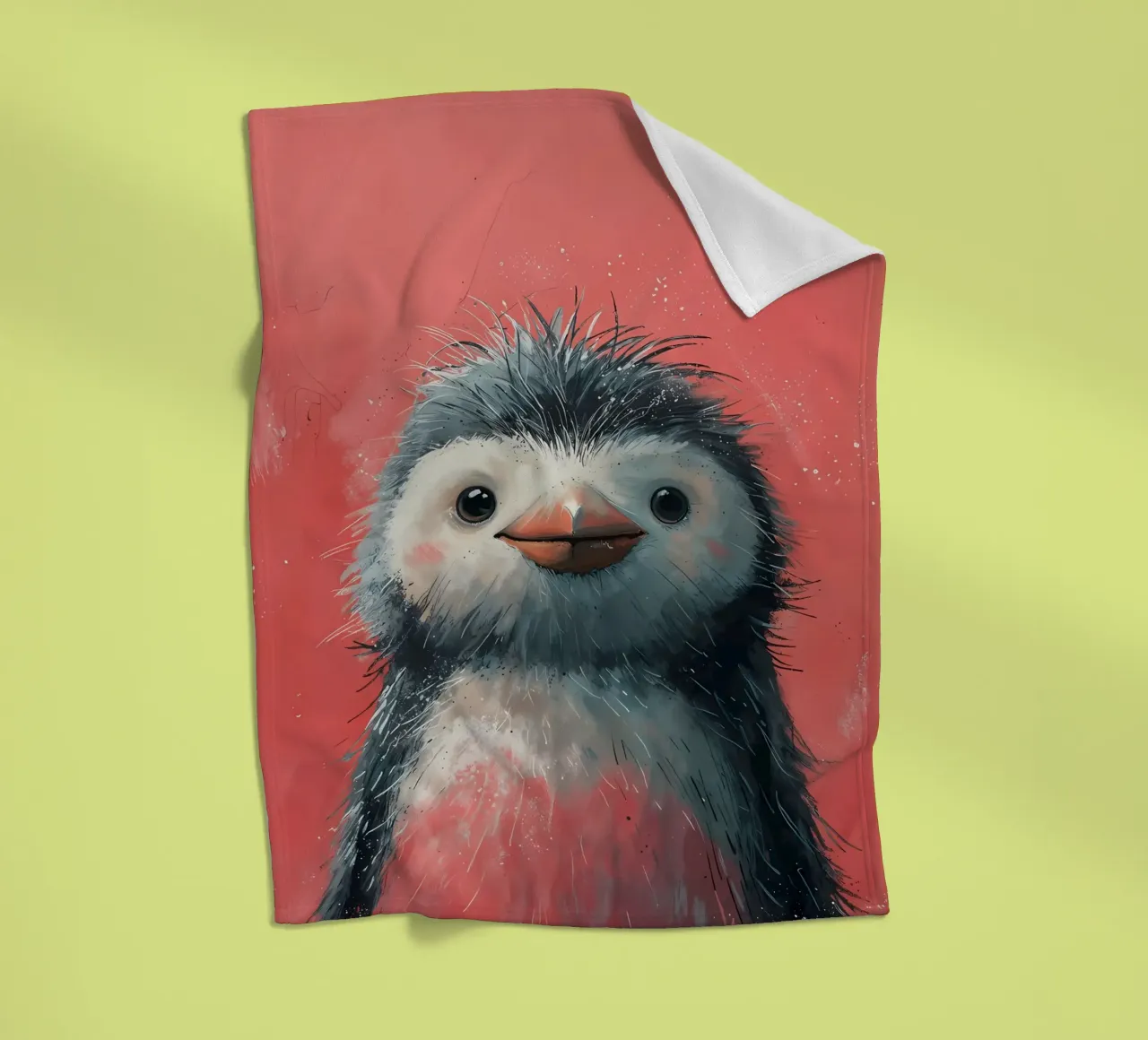 Allegro pulcino pinguino_ Una delizia dai toni rossi coperta in pile da Manh beo