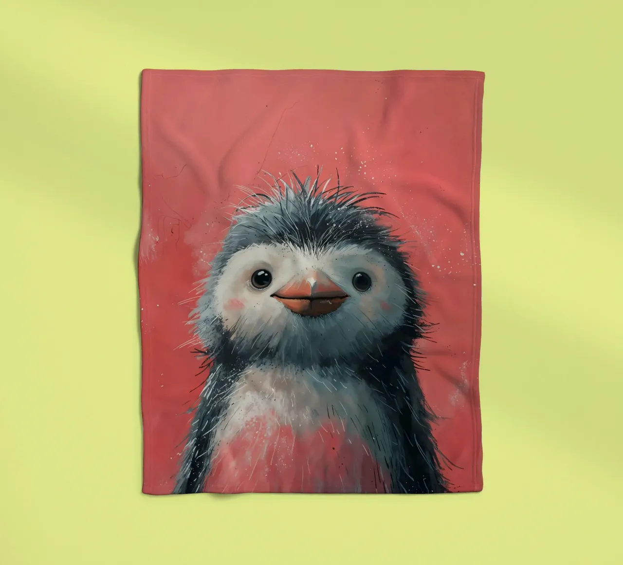 Allegro pulcino pinguino_ Una delizia dai toni rossi coperta in pile da Manh beo