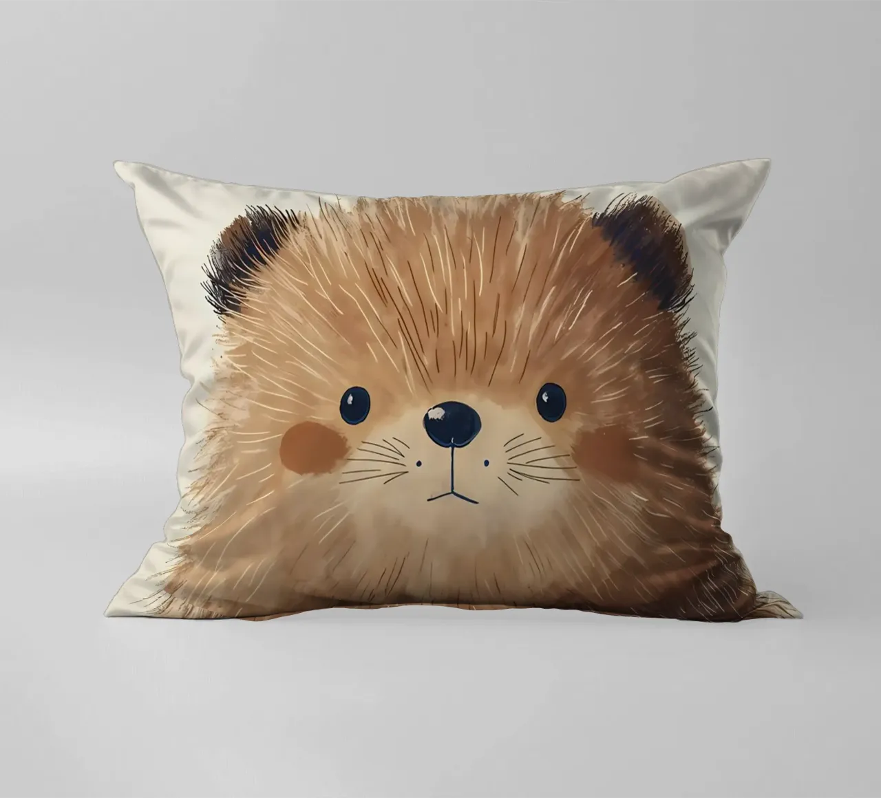Chubby Cheeked Critter decorative cushion by Manh beo