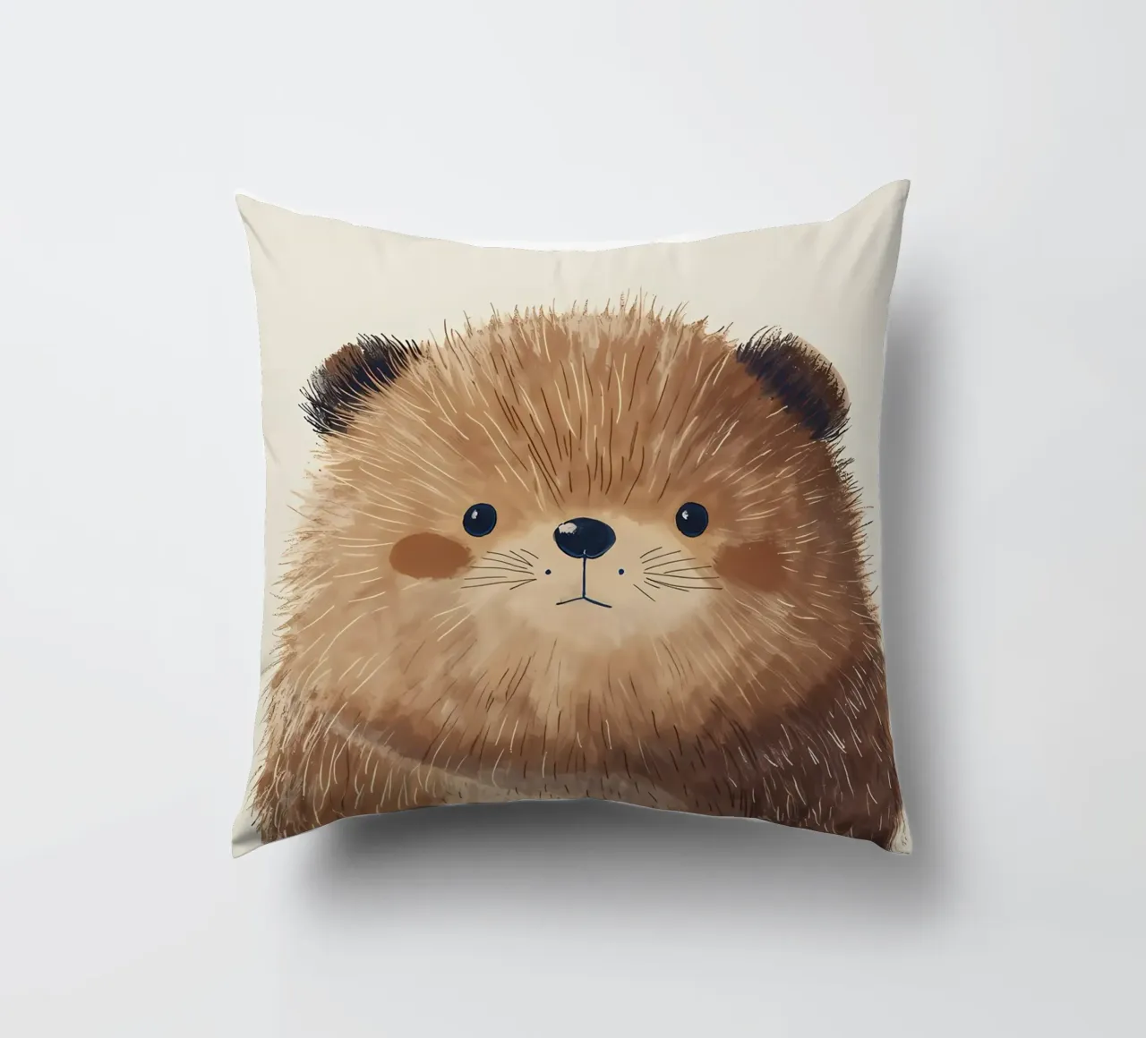 Chubby Cheeked Critter decorative cushion by Manh beo
