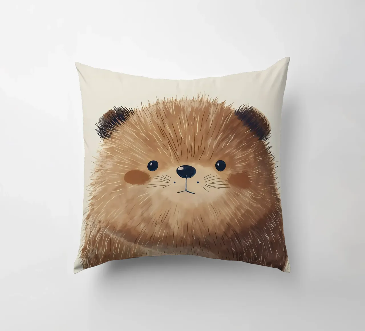 Chubby Cheeked Critter decorative cushion by Manh beo