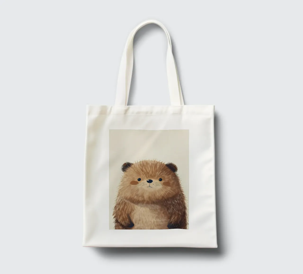Chubby Cheeked Critter tote bag by Manh beo
