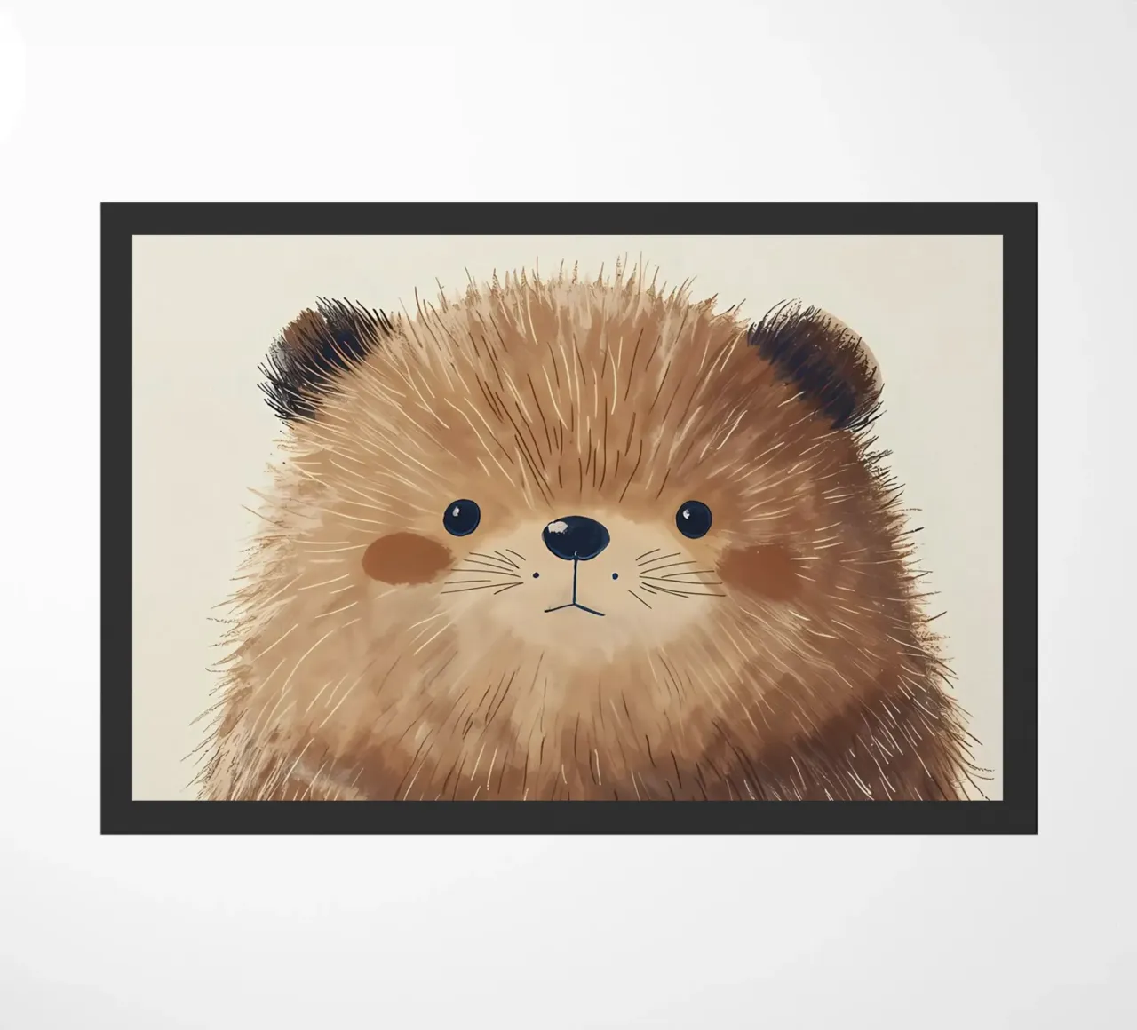Chubby Cheeked Critter doormat by Manh beo