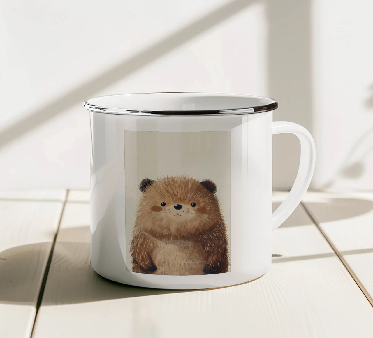 Critter dalle guance paffute tazza in smalto da Manh beo