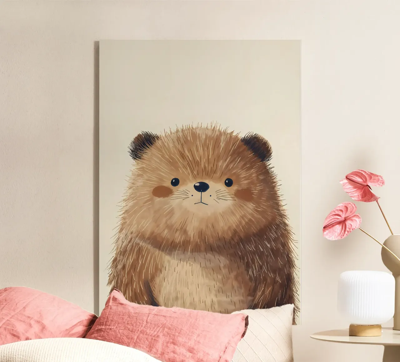 Chubby Cheeked Critter acrylic glass by Manh beo