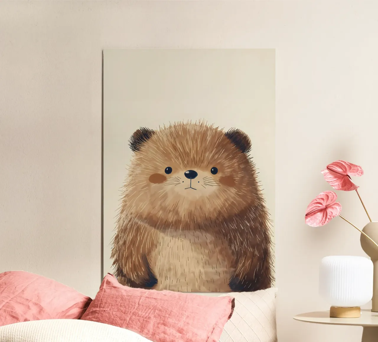 Chubby Cheeked Critter alu-dibond by Manh beo